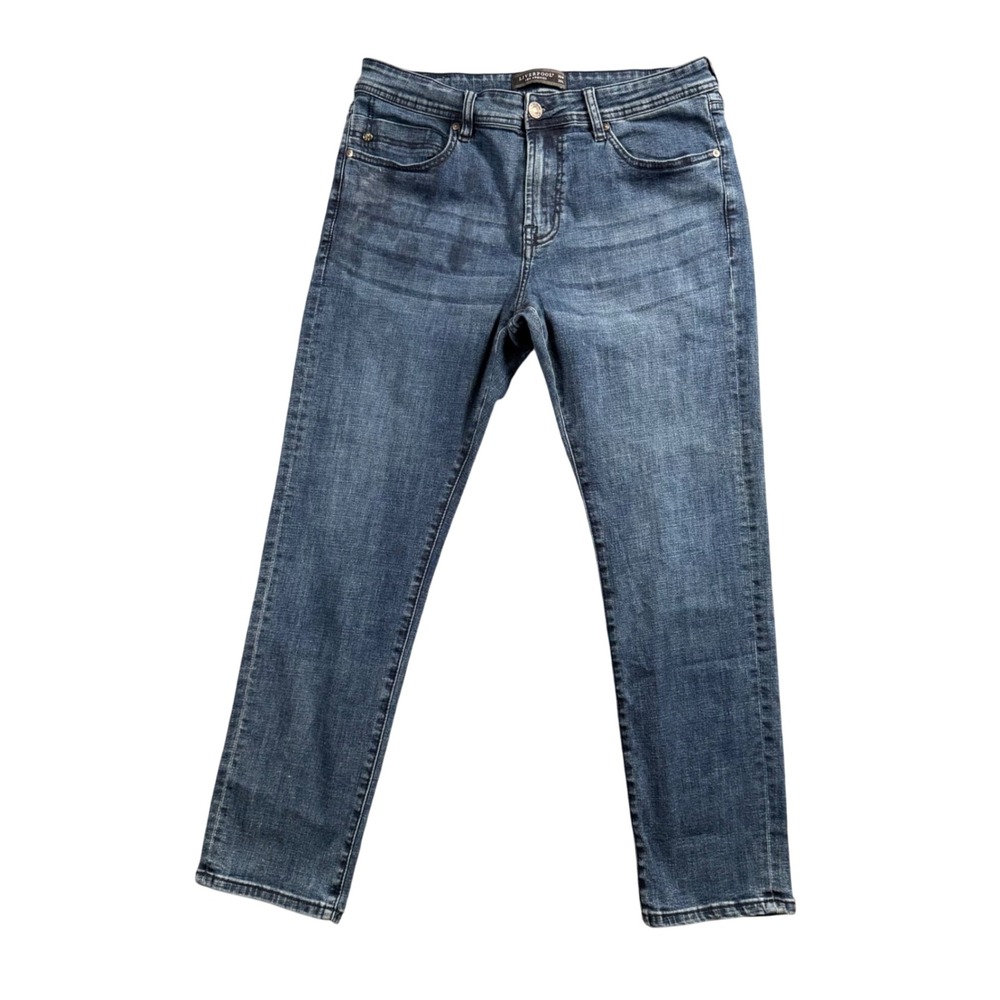 Liverpool‎ Jeans Mens 36x30 Blue Palo Alto Dark Coolmax Stretch Denim
